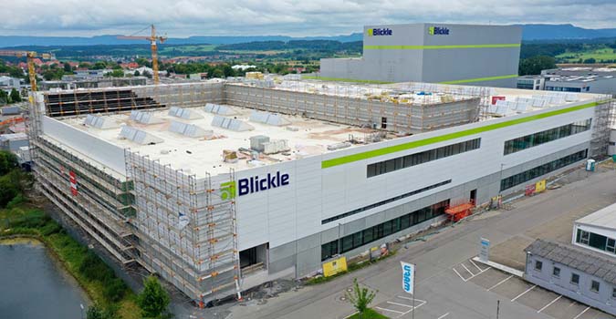 Blickle polyurethane production Facade assembly