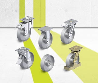 Cast iron wheels and casters