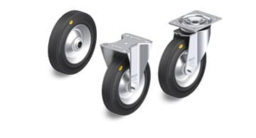 RD two-component solid rubber wheels and casters “Blickle Comfort”