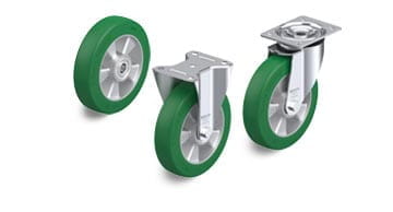 ALST wheels and casters with Blickle Softhane polyurethane tread