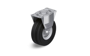 VLE rigid casters with super-elastic solid rubber tires