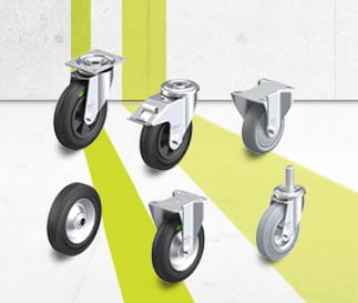 Series de ruedas industriales de goma estándar