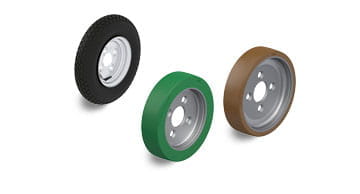 PA, VLEA, GEVA, GSTA, GBA hub fitting wheels from different Blickle series