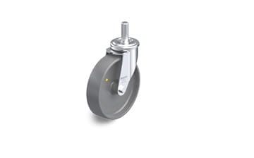 PO electrically conductive swivel casters with stem
