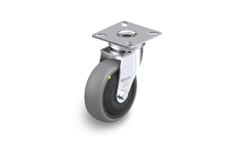 TPA electrically conductive swivel casters with plate