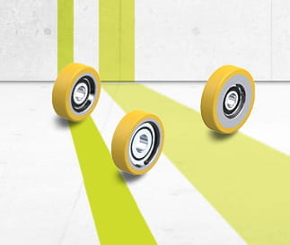 FSTH guide rollers with Blickle Extrathane® polyurethane tread