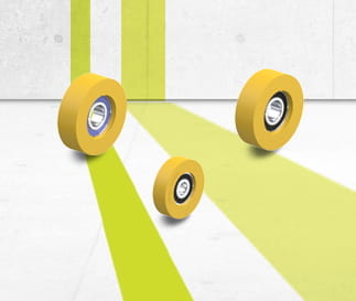 FTH guide rollers with Blickle Extrathane® polyurethane tread