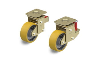GTH spring-loaded swivel casters with plate