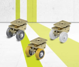 HRLSD levelling caster series with adjustable mounting height