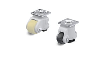 HRSP-POA / HRSP-GSPO levelling swivel caster series with top plate fitting or bolt hole female thread