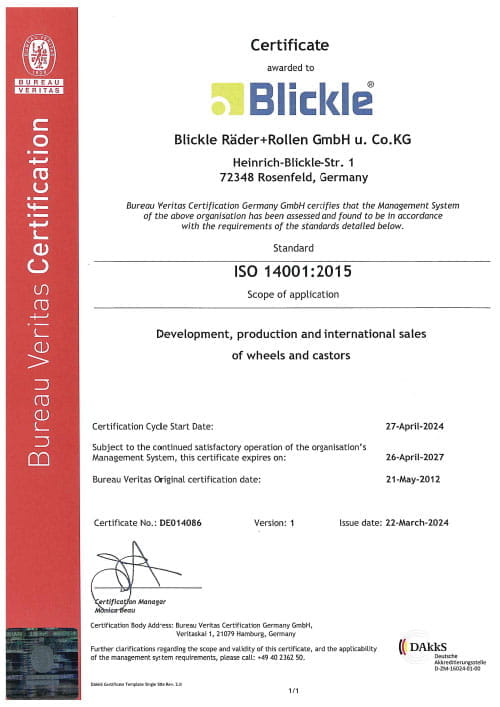 Certificate environmental management