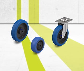 POBS Series de ruedas industriales con banda de rodadura de poliuretano Blickle Besthane Soft