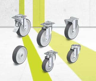 POTH Series de ruedas industriales con banda de rodadura de poliuretano inyectado
