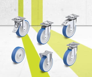 POTHS Series de ruedas industriales con banda de rodadura de poliuretano inyectado